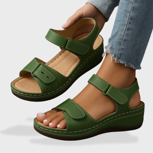 Rosanna | Silver Wedge Low Heel Sandals For Summer Days