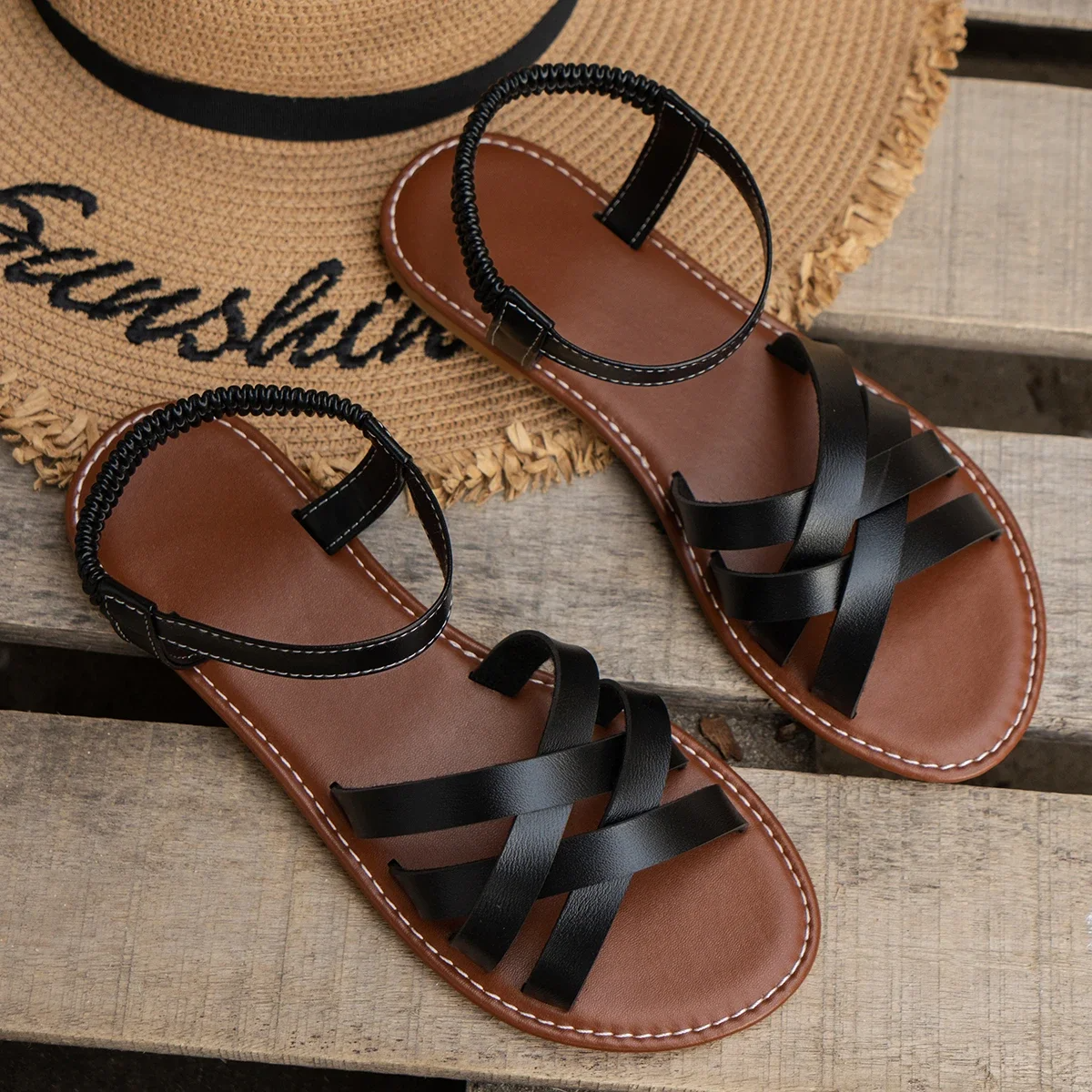 Tatiana | Low Heel Sandals For Women In Timeless Colours — Black