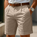 Viggo | White Linen Blend Chinos Pants Men Smart Casual Summer — Khaki
