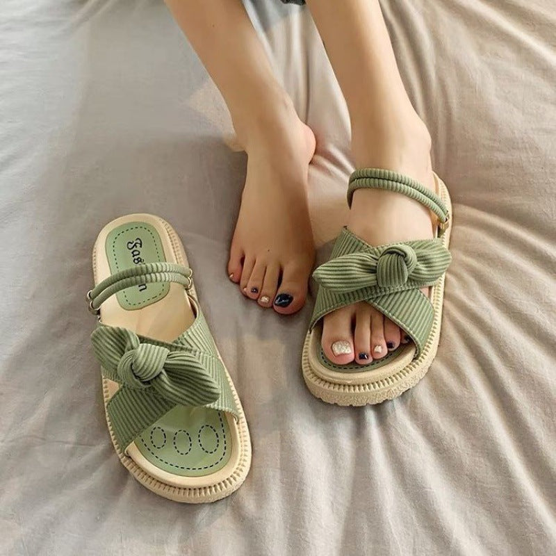 Beatrix | Pink Beige Brown Low Platform Heeled Sandals