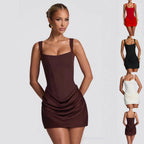 Evangeline | Pink Summer Mini Dress Corset Short Party Dress