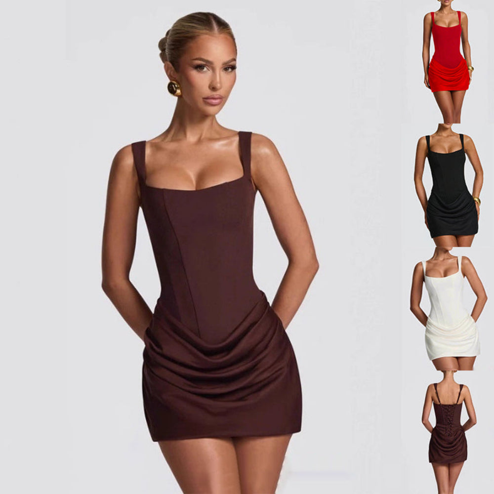 Evangeline | Pink Summer Mini Dress Corset Short Party Dress