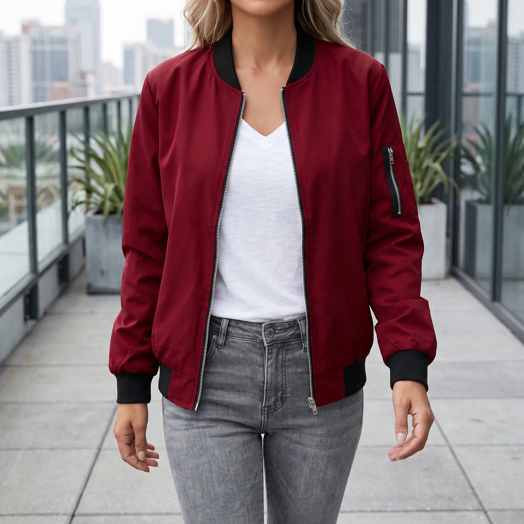 AeroLayer - Classic Zip-Front Women's Bomber Jacket