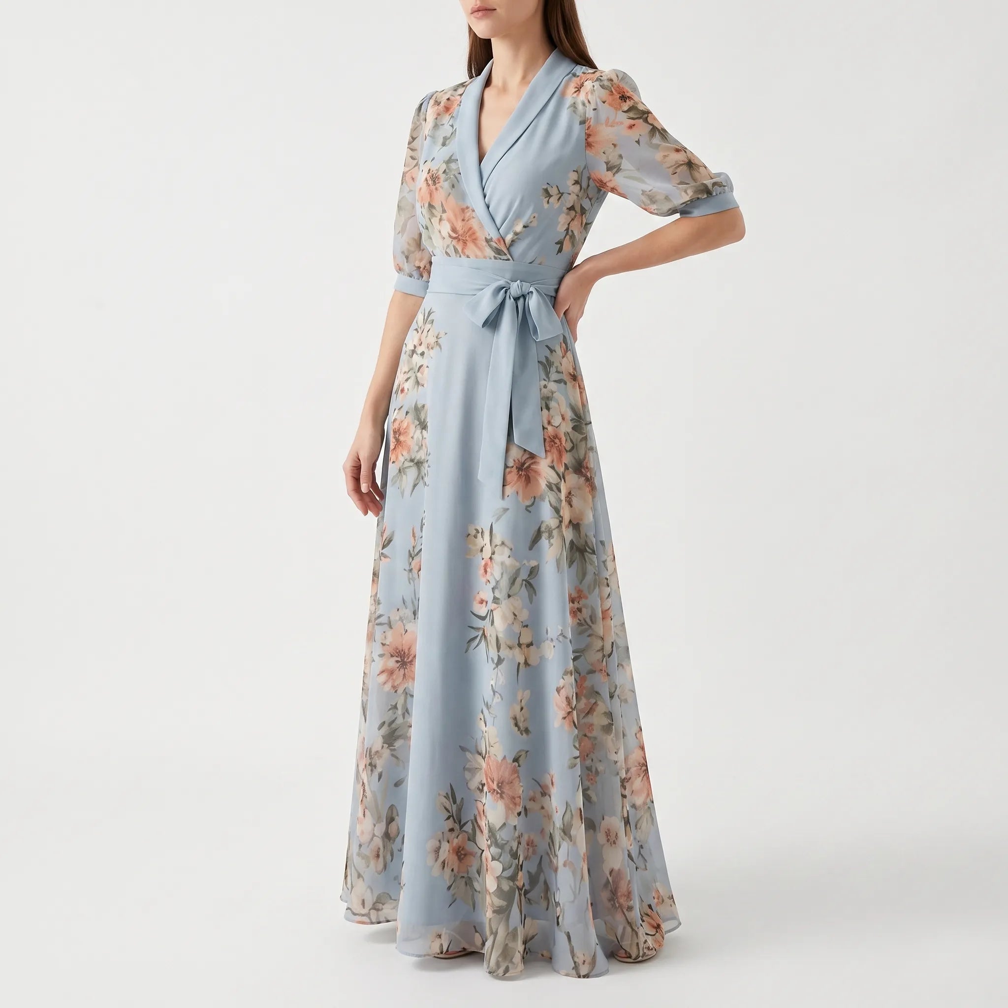 Avelira - Flowy Floral Maxi Dress