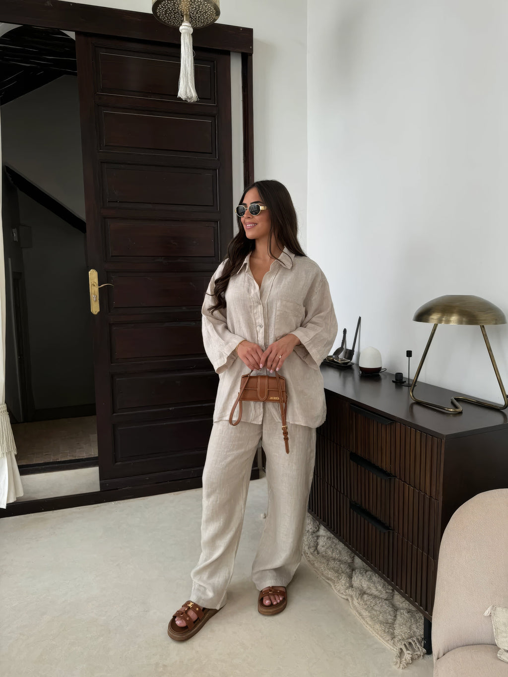 Noemie | White Linen Jumpsuit Romper Playsuit Dress Pants
