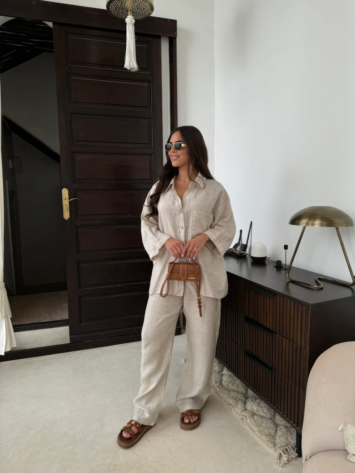 Noemie | White Linen Jumpsuit Romper Playsuit Dress Pants
