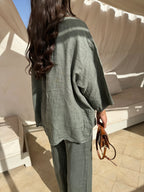 Noemie | White Linen Jumpsuit Romper Playsuit Dress Pants