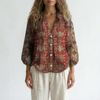 Botanica - Long Sleeve Botanical Print Blouse
