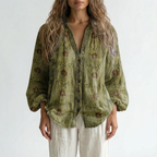 Botanica - Long Sleeve Botanical Print Blouse
