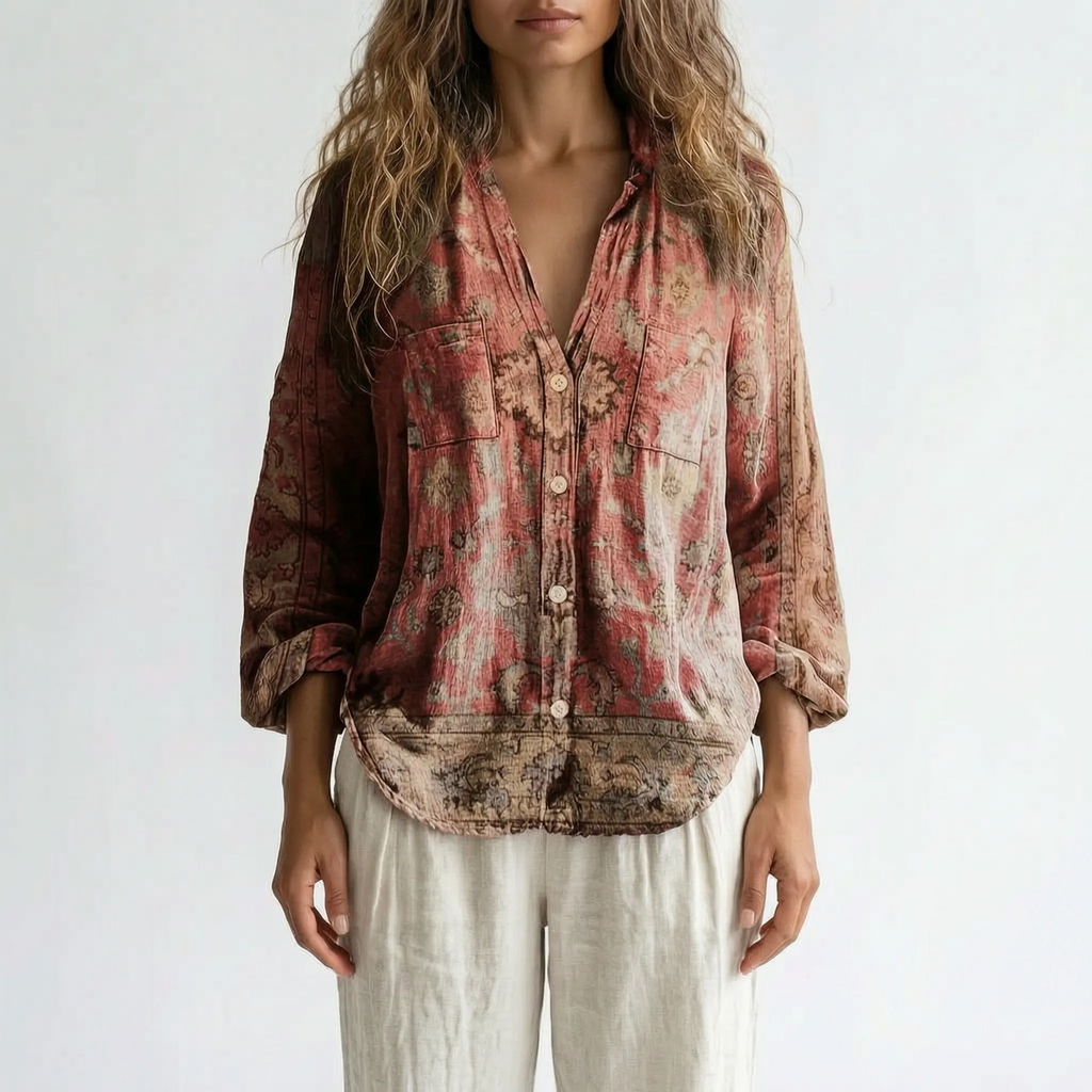 Botanica - Long Sleeve Botanical Print Blouse
