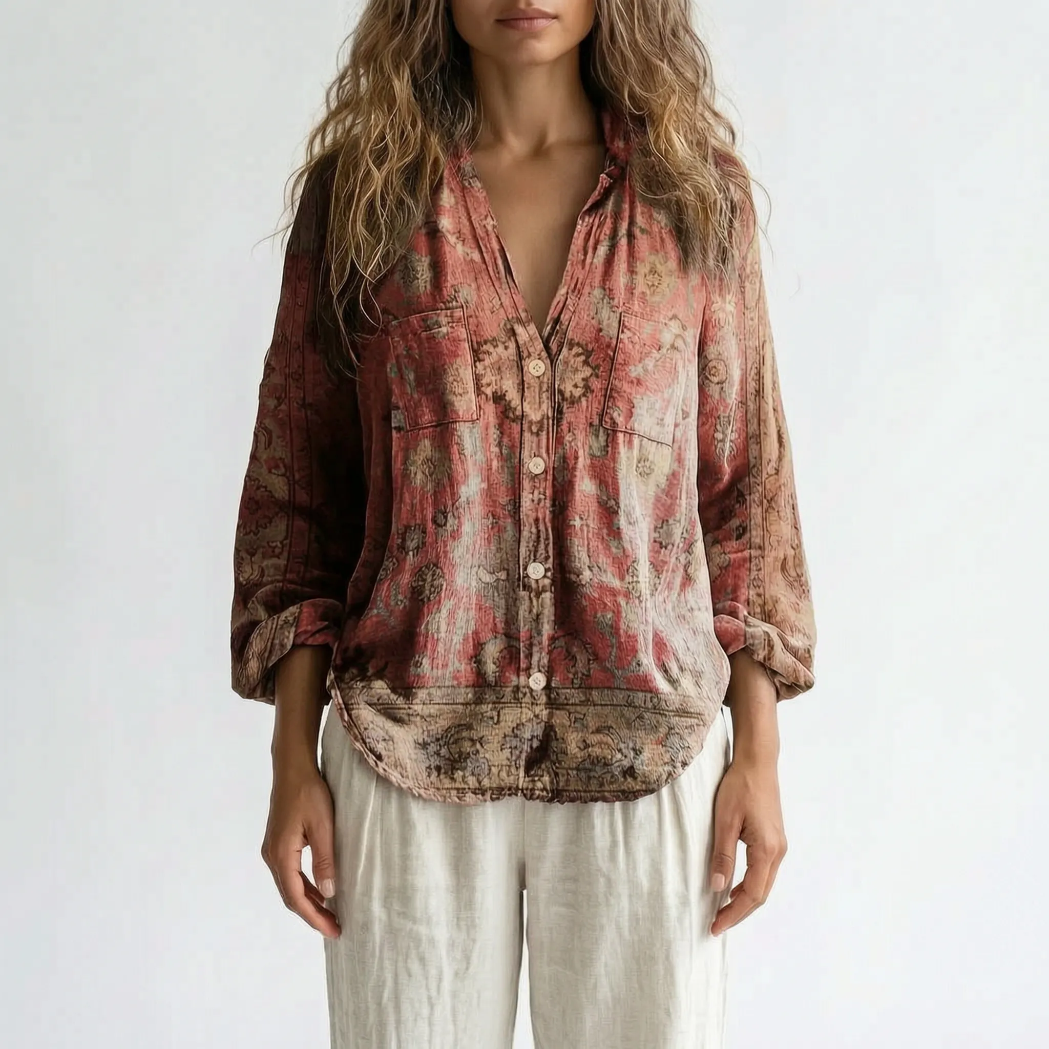 Botanica - Long Sleeve Botanical Print Blouse