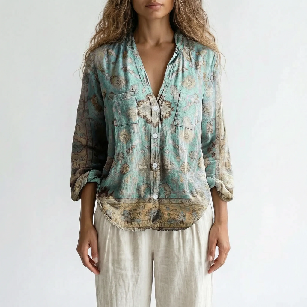 Botanica - Long Sleeve Botanical Print Blouse