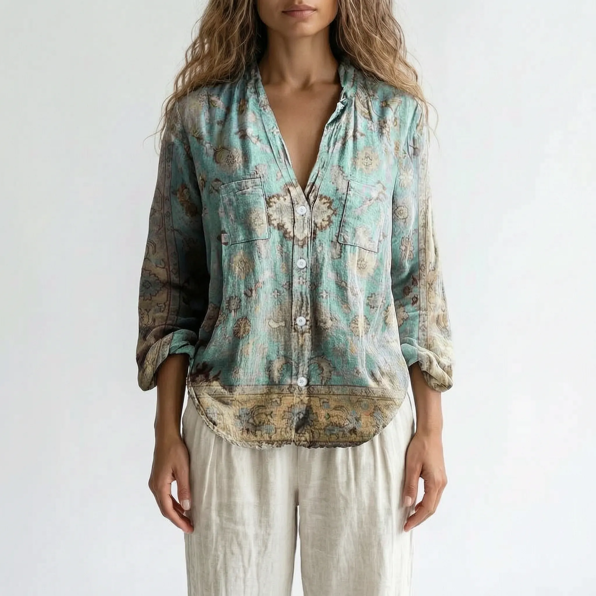 Botanica - Long Sleeve Botanical Print Blouse