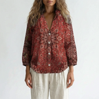 Botanica - Long Sleeve Botanical Print Blouse