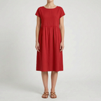 Breezeline - Relaxed Short Sleeve Midi Dress