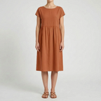 Breezeline - Relaxed Short Sleeve Midi Dress