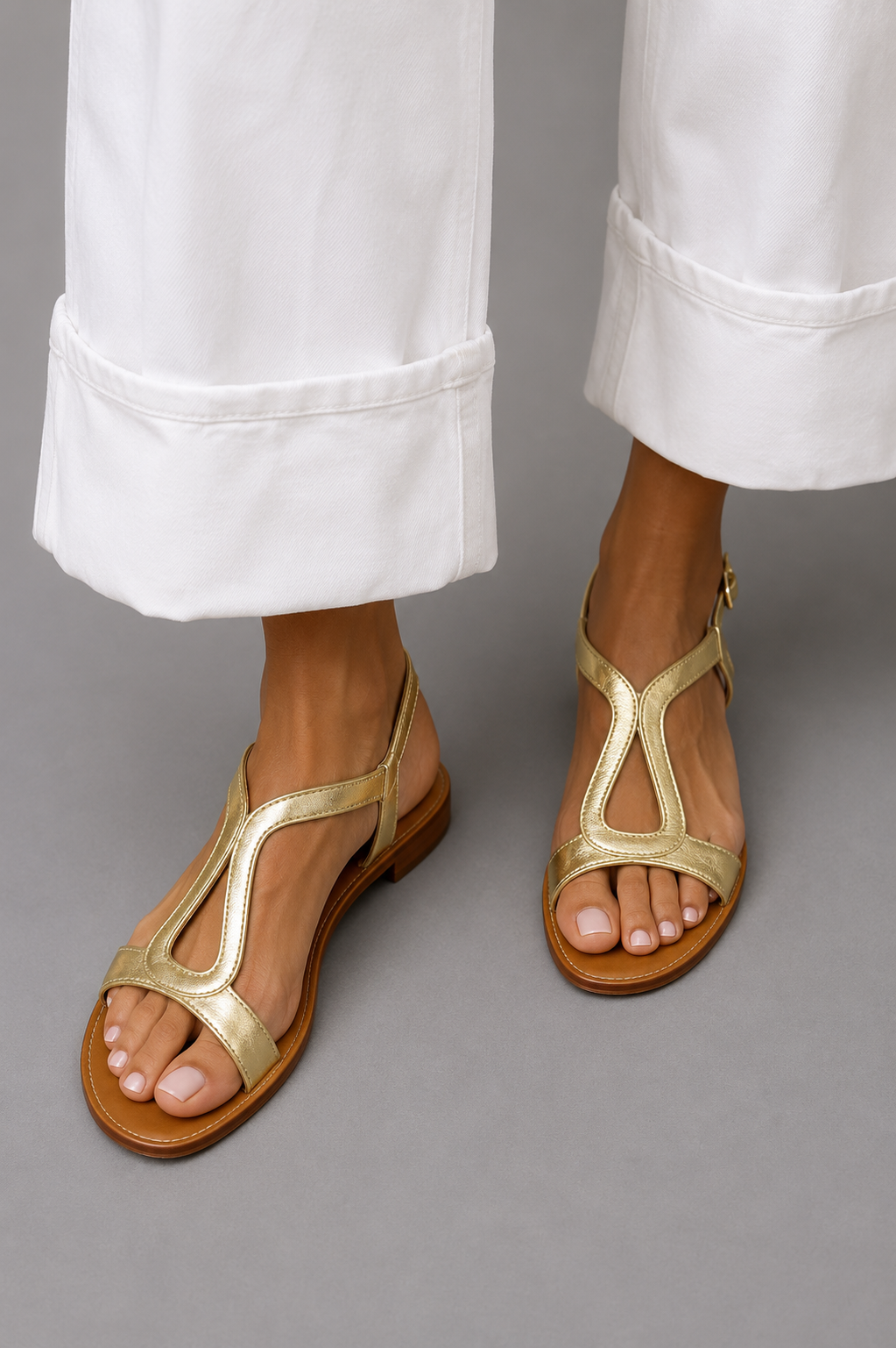 Margaux | Strappy Low Block Heel Flat Black Sandals