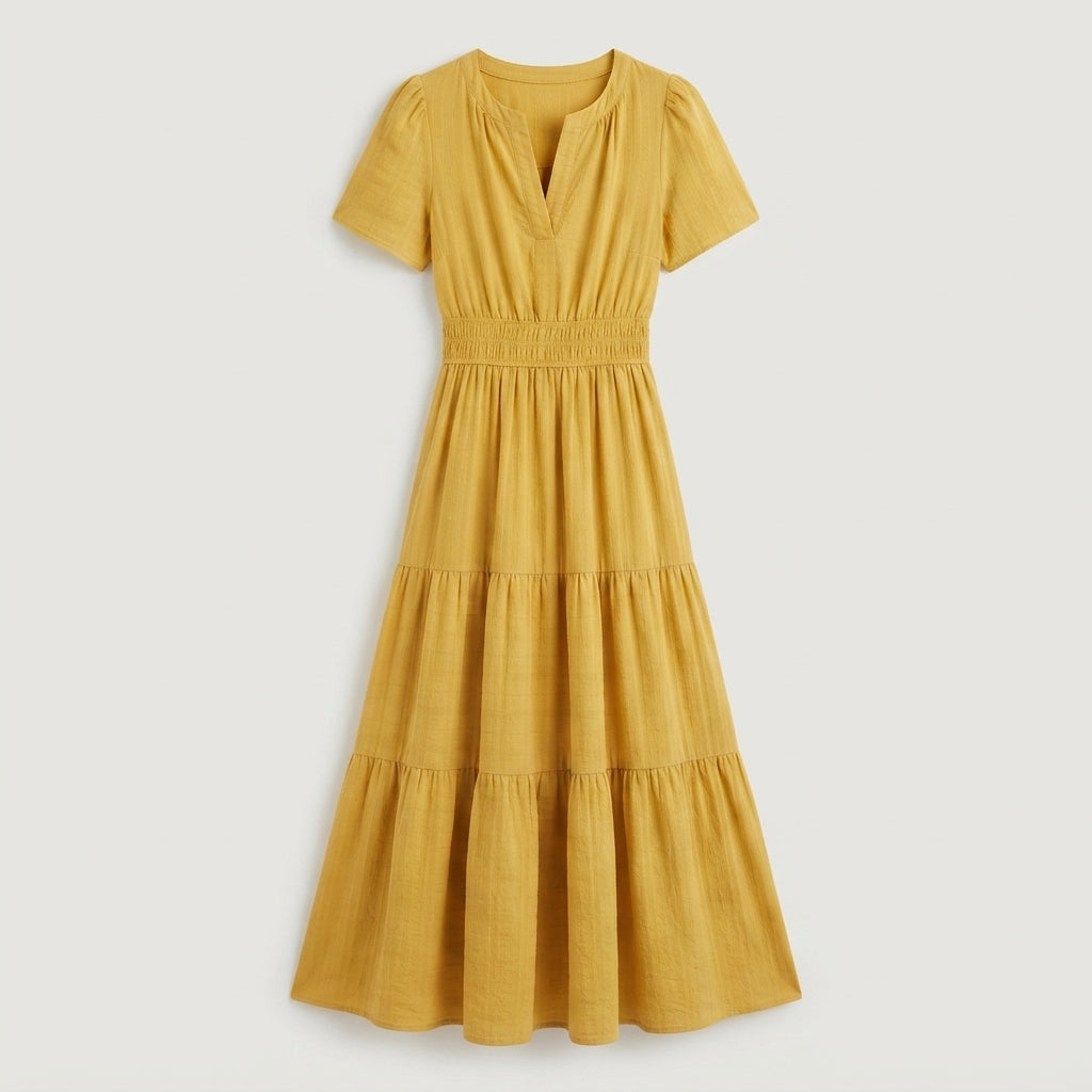 Lavinia | Flowy Chiffon Tiered Maxi Midi Party Dresses