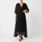 Evadora - Flowy Midi Wrap Dress