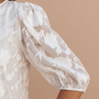 FloriaBlouse - Floral Puff Sleeve Blouse