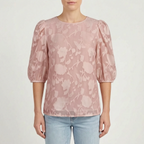 FloriaBlouse - Floral Puff Sleeve Blouse