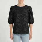 FloriaBlouse - Floral Puff Sleeve Blouse