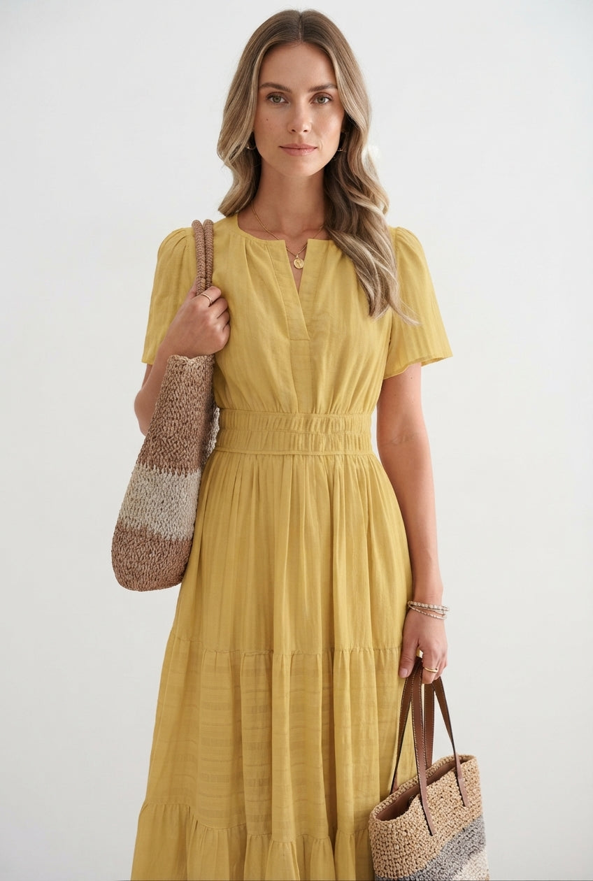 Lavinia | Flowy Chiffon Tiered Maxi Midi Party Dresses