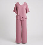 Genevieve | Women Summer Jumpsuits Two-Piece Chiffon Set