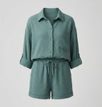 Arabella | Oversized Summer Jumpsuits Shirt & Shorts Set