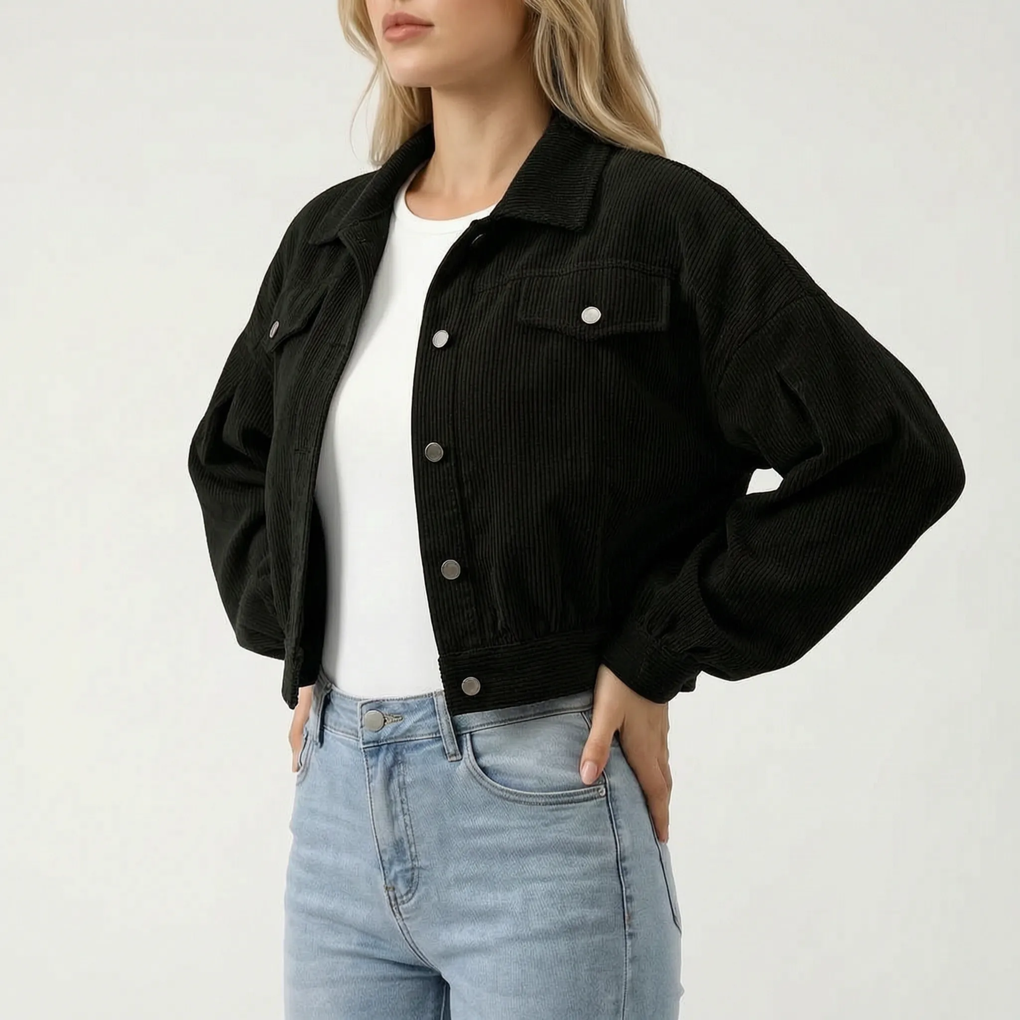 LuminaJacket - Cropped Casual Jacket