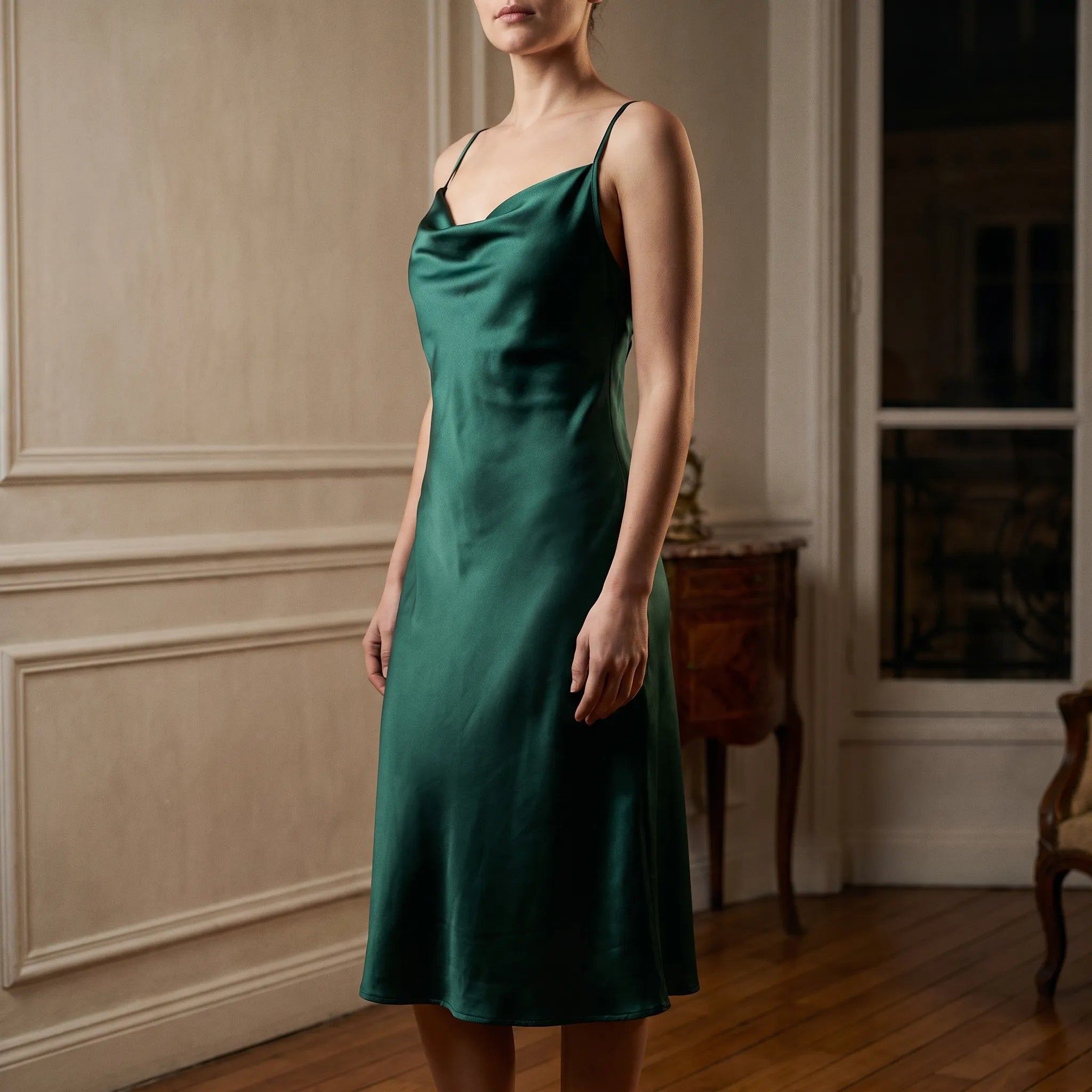 Lustrea - Cowl Neck Slip Dress