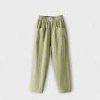 Katarina | Summer Linen Wide Leg Palazzo Beach Pants Women — Green