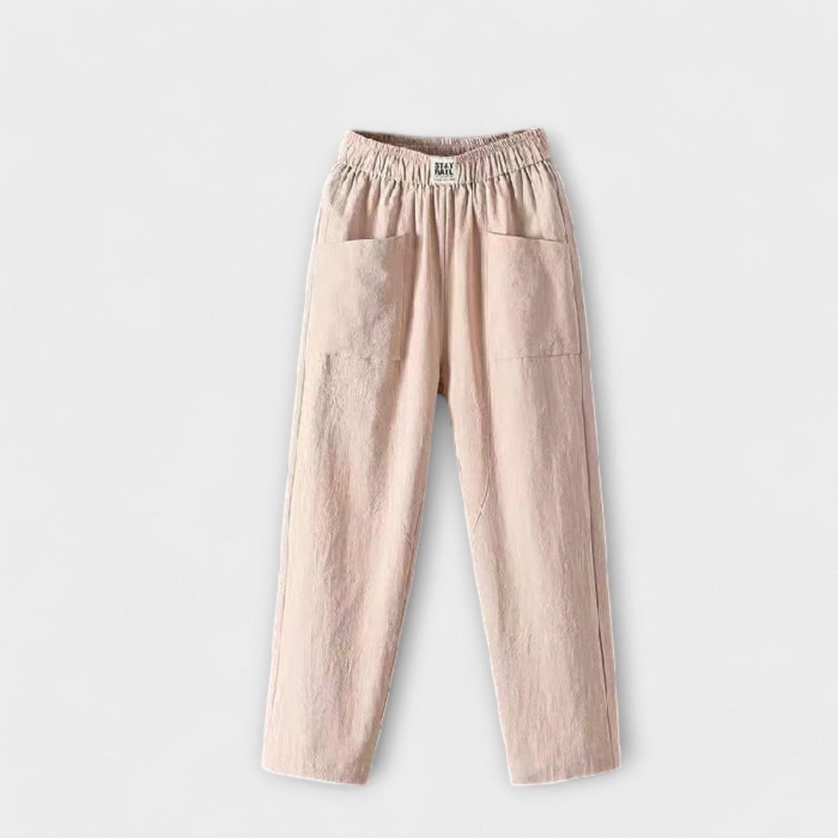 Katarina | Summer Linen Wide Leg Palazzo Beach Pants Women — Beige