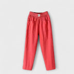 Katarina | Summer Linen Wide Leg Palazzo Beach Pants Women — Red