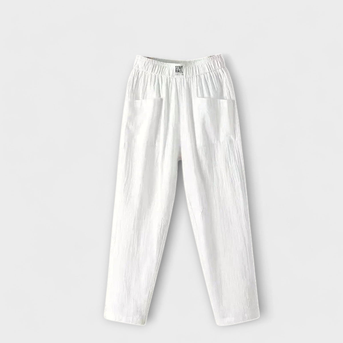 Katarina | Summer Linen Wide Leg Palazzo Beach Pants Women — White