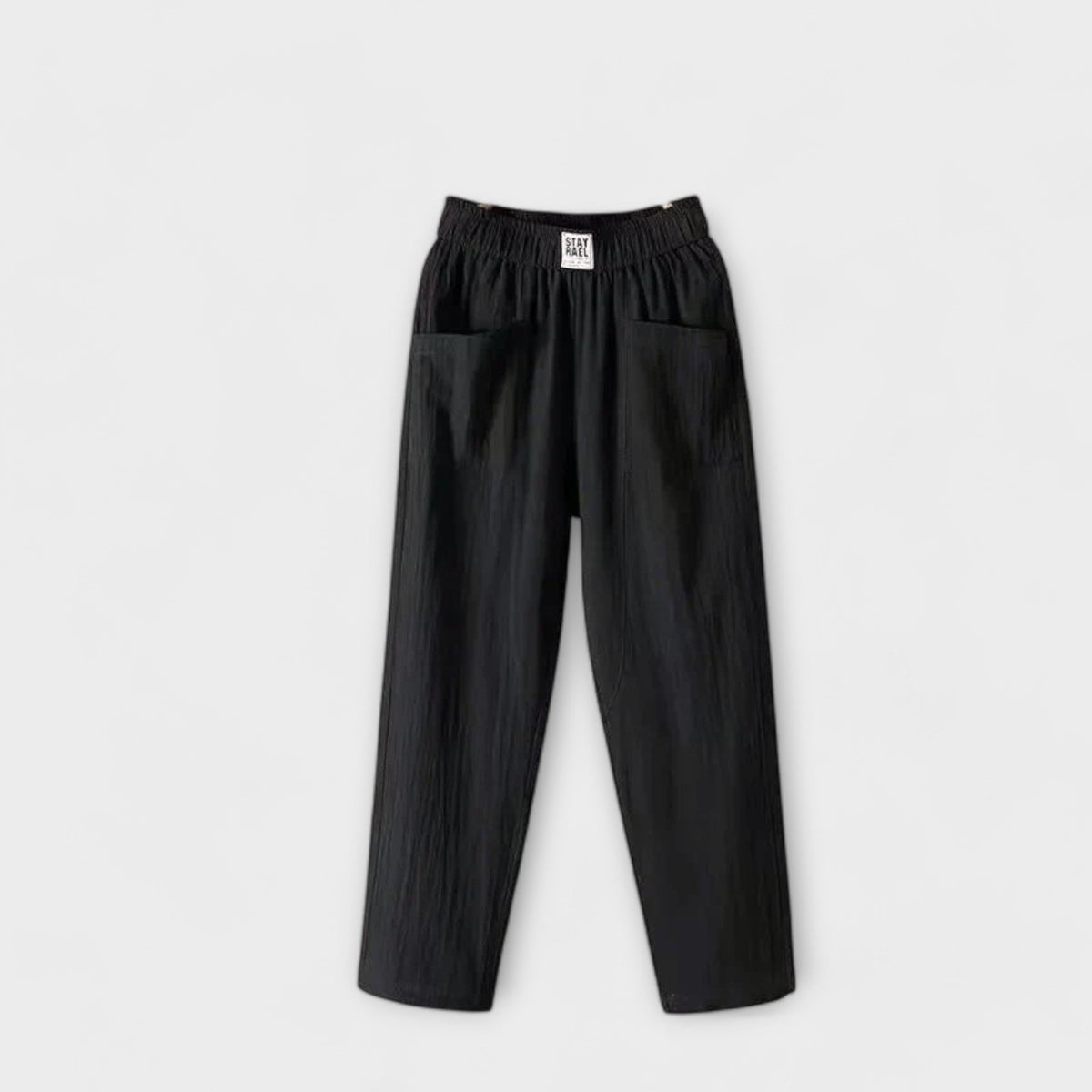 Katarina | Summer Linen Wide Leg Palazzo Beach Pants Women — Black
