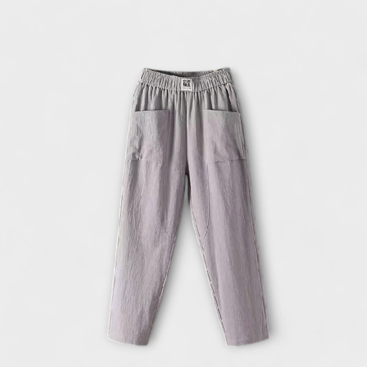 Katarina | Summer Linen Wide Leg Palazzo Beach Pants Women — Gray
