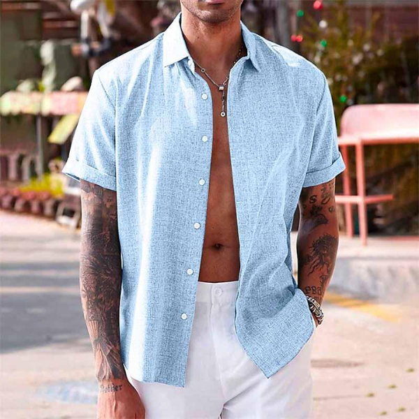 Verena | White Linen Shirt Dress Romper for Summer Days