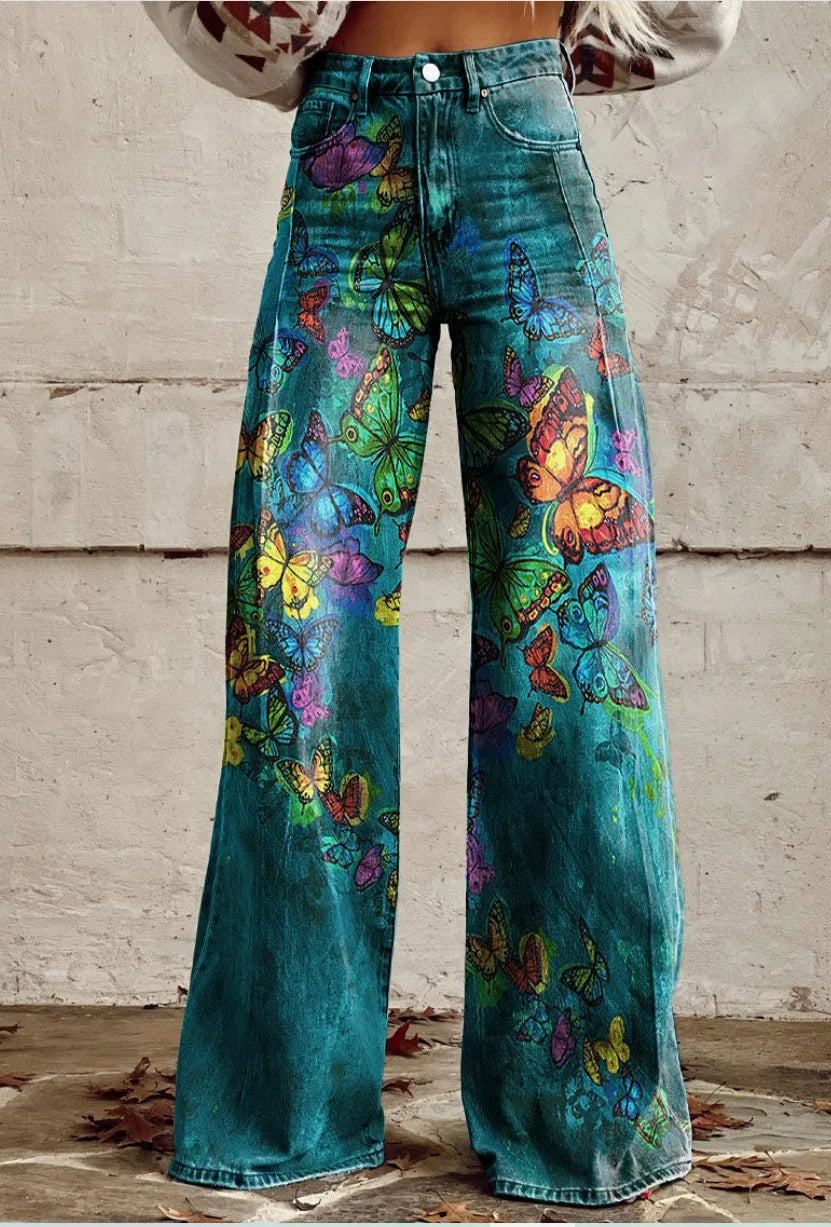 Celestine | Wide Leg Flowy Pink Linen Summer Pants — 6