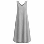 Apolline | Cotton Linen Silk Satin Maxi Dress Women Occasion