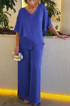 Genevieve | Women Summer Jumpsuits Two-Piece Chiffon Set