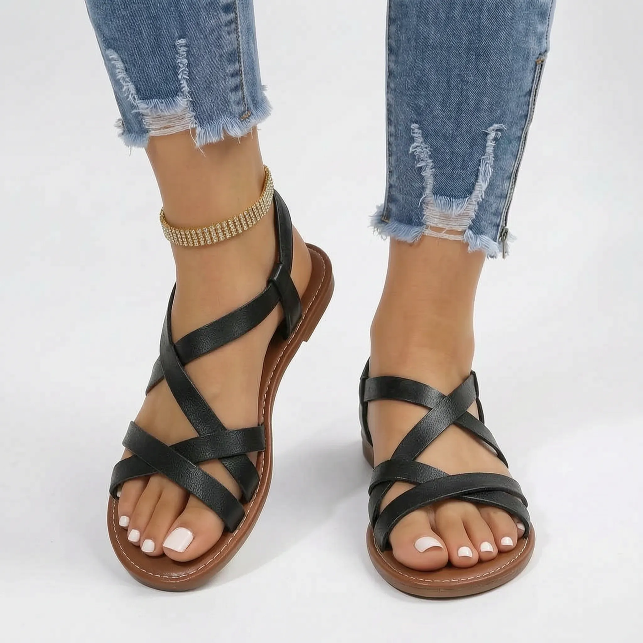 VelaSandals - Women's Cross-Strap Sandals