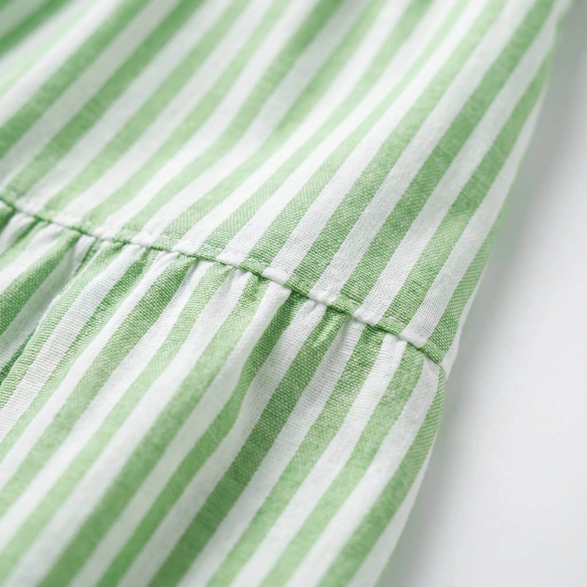 Verastripe - Relaxed Tiered Striped Shirt Dress