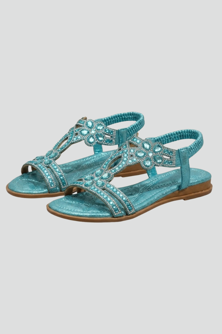 Leonie | Low Heel Wide Fit Flat Sandals For Summer Days