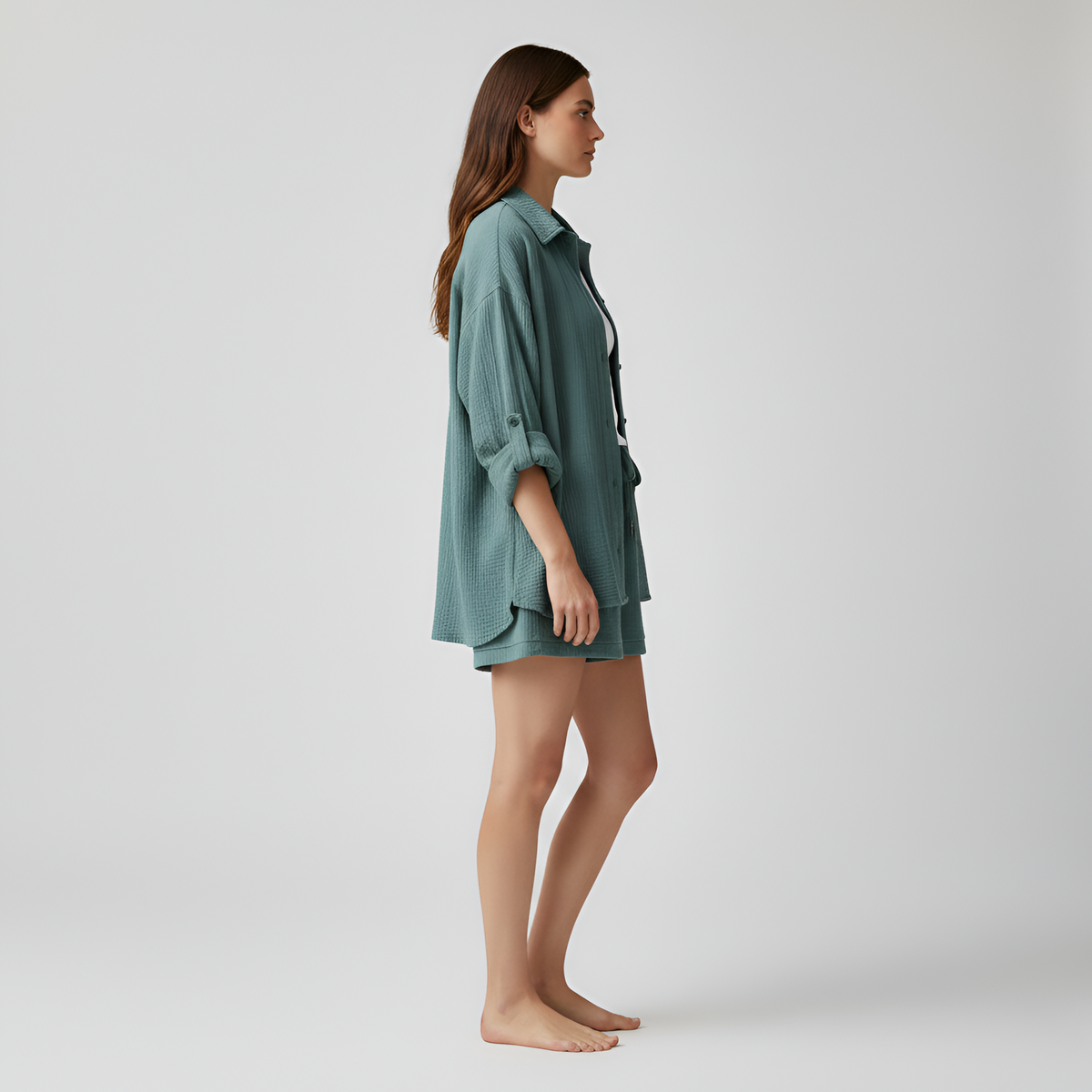 Arabella | Oversized Summer Jumpsuits Shirt & Shorts Set