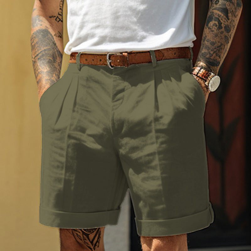 Viggo | White Linen Blend Chinos Pants Men Smart Casual Summer