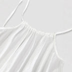 Adeline | Low Back Linen Blend Open Backless Shirt Dress