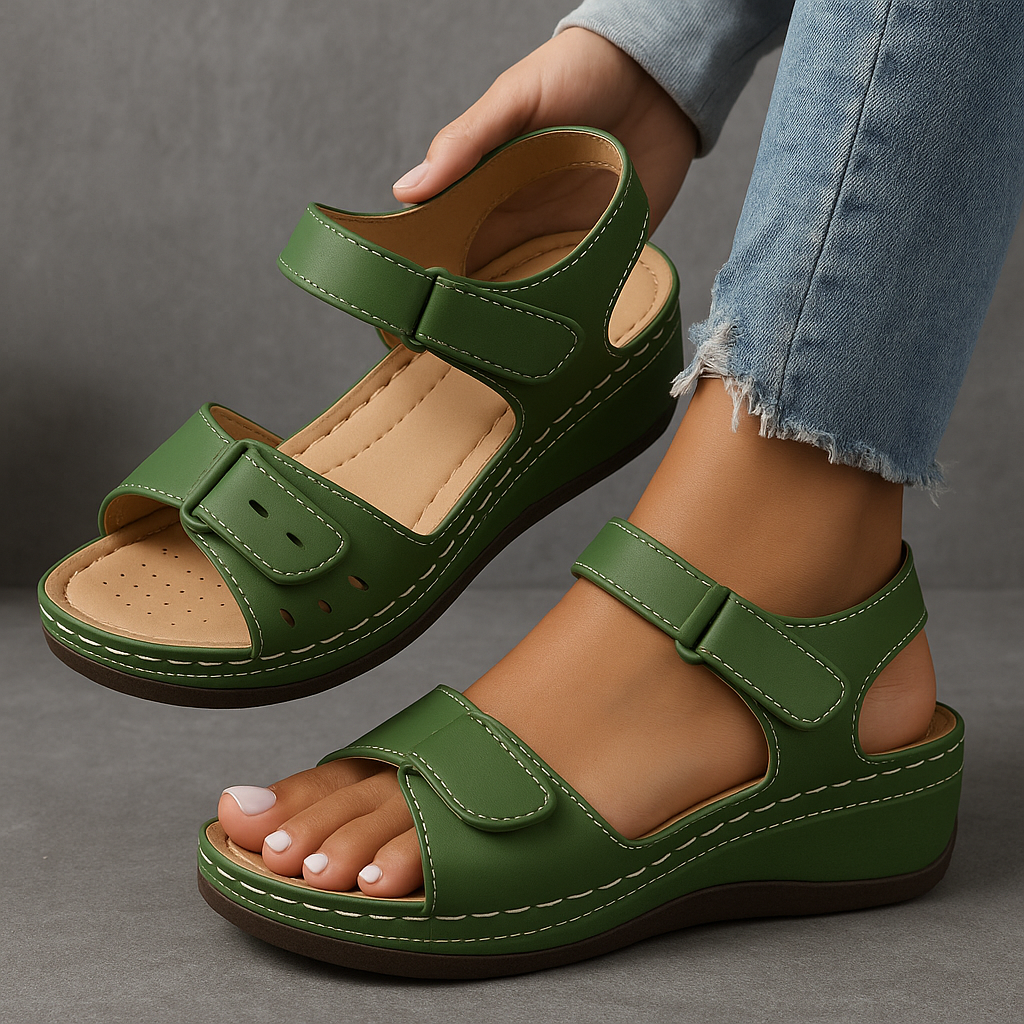 Rosanna | Silver Wedge Low Heel Sandals For Summer Days