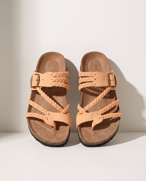 Coralie | Strappy Low Heel White Flat Sandals Summer Heels — voorkant