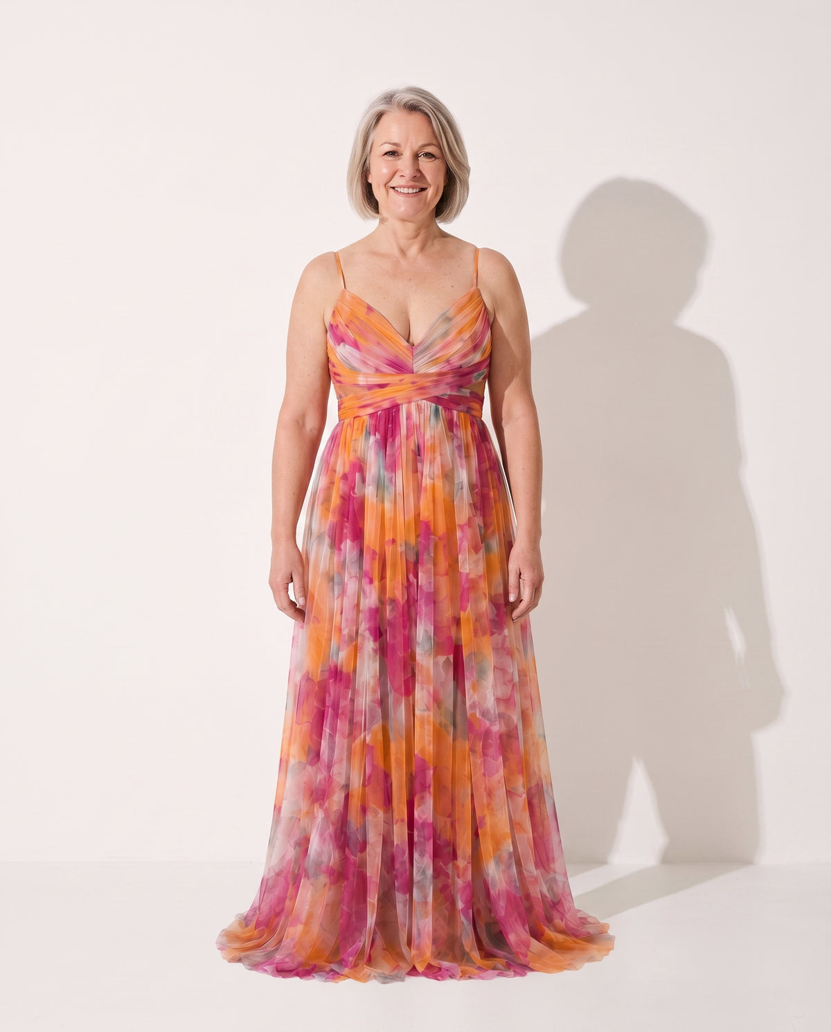 Cosima | Spring Summer Floral Maxi Wedding Guest Dress Petite Dresses — voorkant